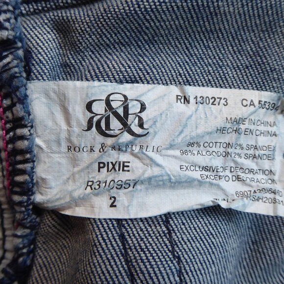 ROCK & REPUBLIC PIXIE Womens denim shorts size 2 - Picture 5 of 6